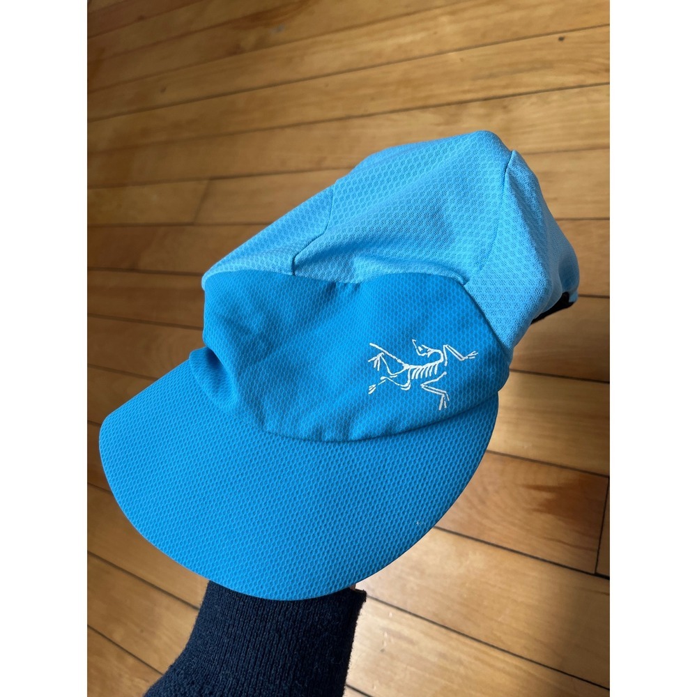 Arcteryx Motus Hat Blue Technical Mesh Performance Running Cap L XL